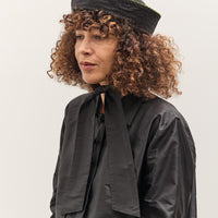 Cawley Silk Dupion Sailor Hat with Trim, Black