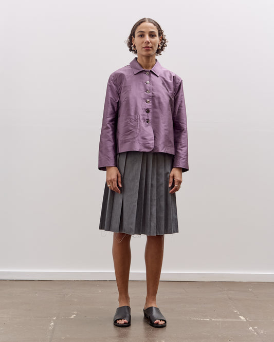 Cawley Silk Dupion Lillie Jacket, Prune