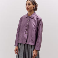 Cawley Silk Dupion Lillie Jacket, Prune