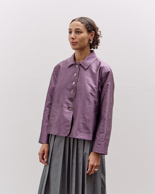 Cawley Silk Dupion Lillie Jacket, Prune