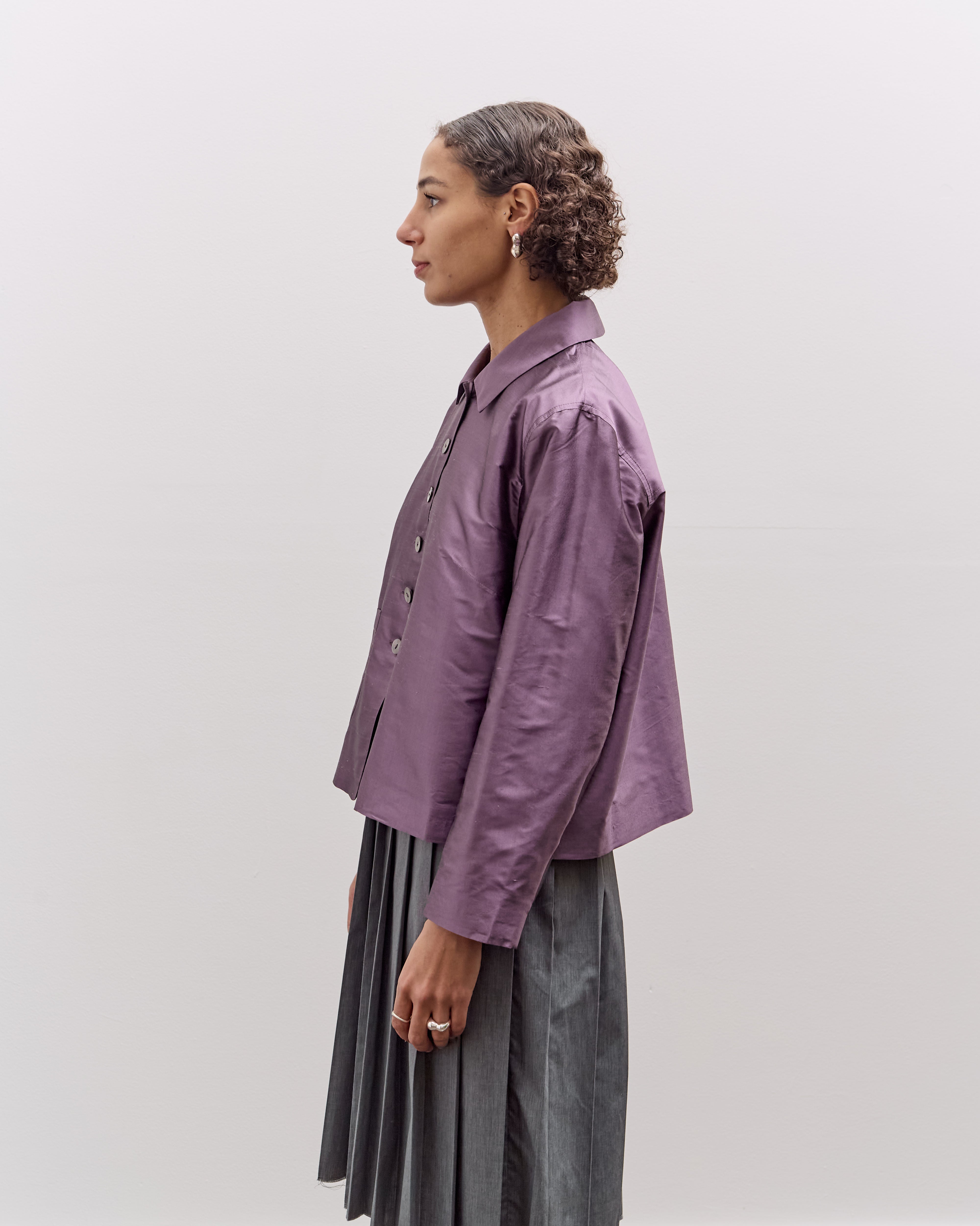 Cawley Silk Dupion Lillie Jacket, Prune – Glasswing