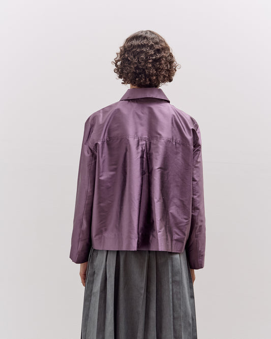 Cawley Silk Dupion Lillie Jacket, Prune