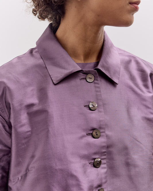 Cawley Silk Dupion Lillie Jacket, Prune