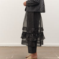 Cawley Silk Organza Betsy Skirt, Black