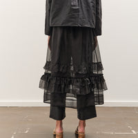 Cawley Silk Organza Betsy Skirt, Black