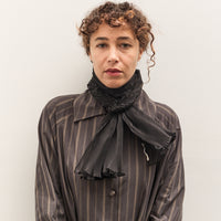 Cawley Silk Organza Scarf, Black