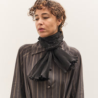 Cawley Silk Organza Scarf, Black