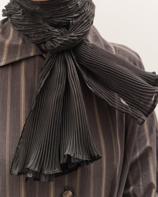 Cawley Silk Organza Scarf, Black