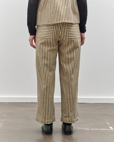 Cawley Striped Georgia Trouser, Ecru/Brown