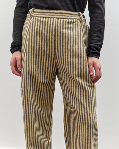 Cawley Striped Georgia Trouser, Ecru/Brown