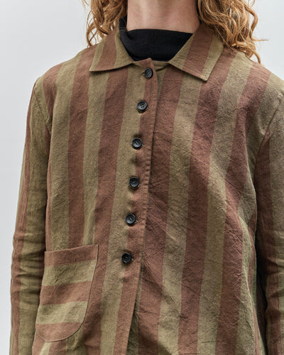 Cawley Striped Lillie Jacket, Forest/Chocolate