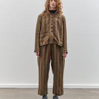 Cawley Striped Luna Trouser, Forest/Chocolate