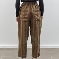 Cawley Striped Luna Trouser, Forest/Chocolate