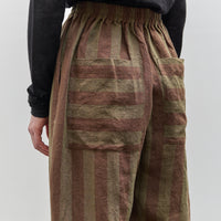 Cawley Striped Luna Trouser, Forest/Chocolate