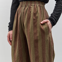 Cawley Striped Luna Trouser, Forest/Chocolate