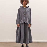 Cawley Reeva Hooded Shirt, Navy Stripe