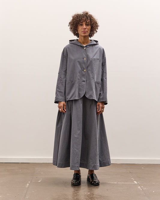 Cawley Reeva Hooded Shirt, Navy Stripe