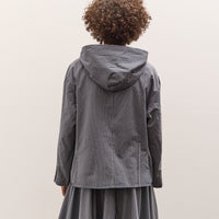 Cawley Reeva Hooded Shirt, Navy Stripe