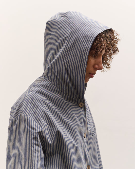 Cawley Reeva Hooded Shirt, Navy Stripe