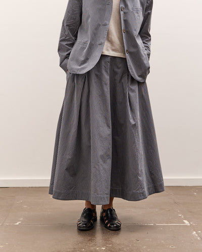 Cawley Longline Stevie Skirt, Navy Stripe