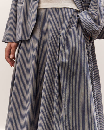 Cawley Longline Stevie Skirt, Navy Stripe