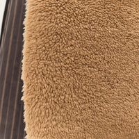 Cawley Tan Leather Back Curly Shawl, Tan