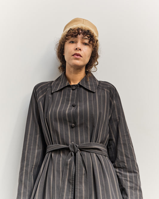 Cawley Japanese Mugwasher Stripe Cotton Kit Dress, Greys