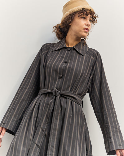 Cawley Japanese Mugwasher Stripe Cotton Kit Dress, Greys