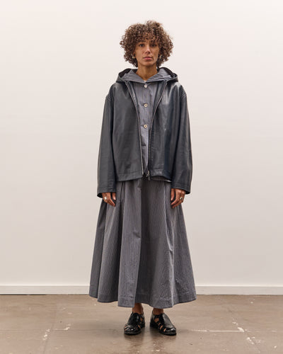 Cawley Women's Hoodie, Navy Leather