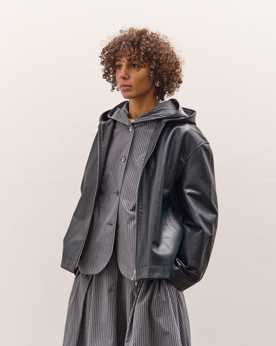 Cawley Women's Hoodie, Navy Leather