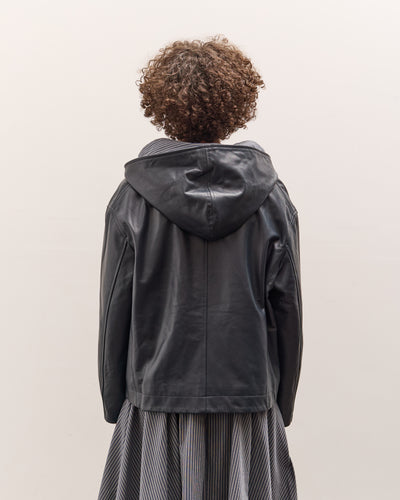 Cawley Women's Hoodie, Navy Leather