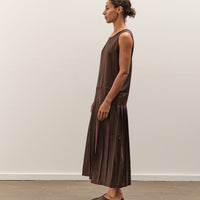 Cawley Wool V Back Isabella Dress, Chocolate