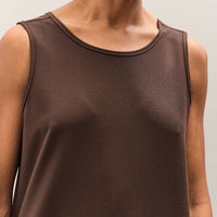 Cawley Wool V Back Isabella Dress, Chocolate
