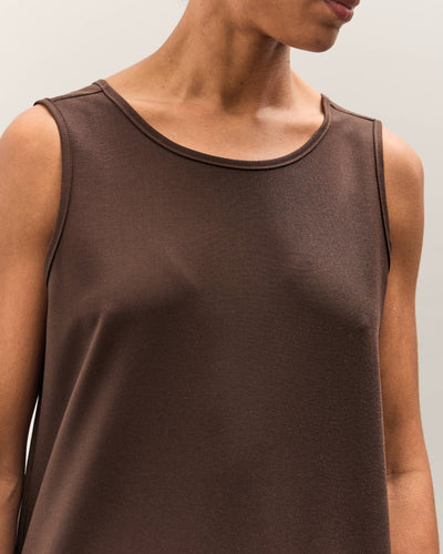 Cawley Wool V Back Isabella Dress, Chocolate