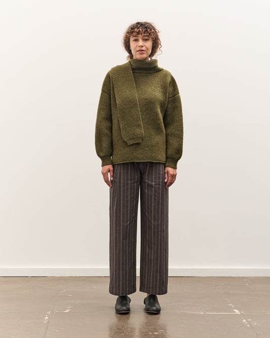 Cawley Wrap Neck Pullover Sweater, Moss