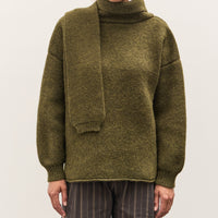 Cawley Wrap Neck Pullover Sweater, Moss