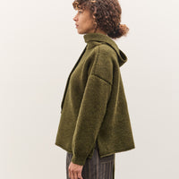 Cawley Wrap Neck Pullover Sweater, Moss