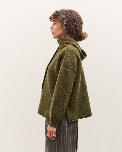 Cawley Wrap Neck Pullover Sweater, Moss