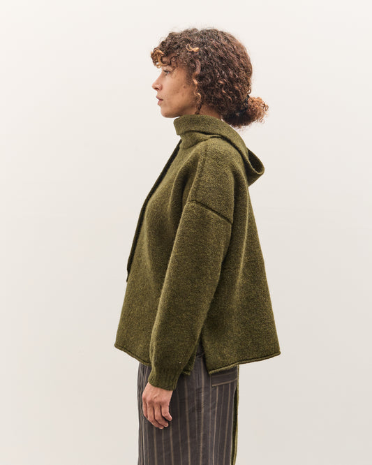 Cawley Wrap Neck Pullover Sweater, Moss