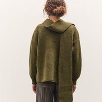 Cawley Wrap Neck Pullover Sweater, Moss