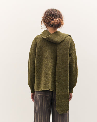 Cawley Wrap Neck Pullover Sweater, Moss