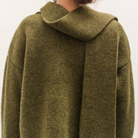 Cawley Wrap Neck Pullover Sweater, Moss