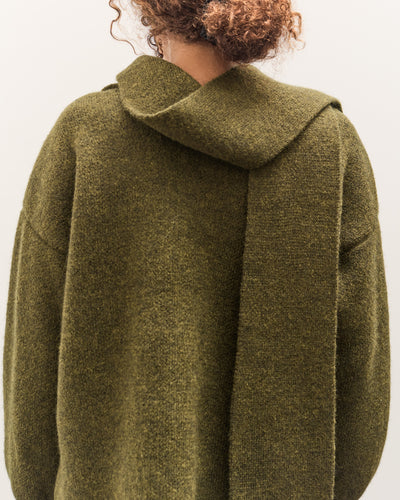 Cawley Wrap Neck Pullover Sweater, Moss