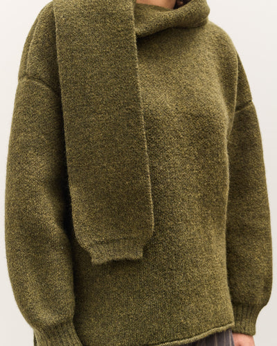 Cawley Wrap Neck Pullover Sweater, Moss