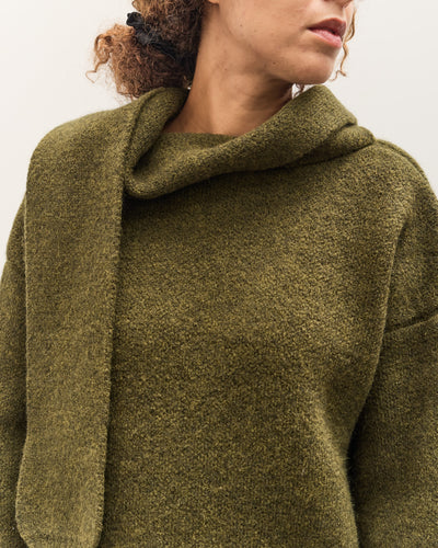 Cawley Wrap Neck Pullover Sweater, Moss