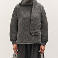 Cawley Wrap Neck Pullover Sweater, Slate