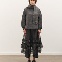 Cawley Wrap Neck Pullover Sweater, Slate