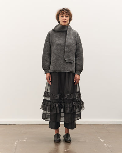 Cawley Wrap Neck Pullover Sweater, Slate