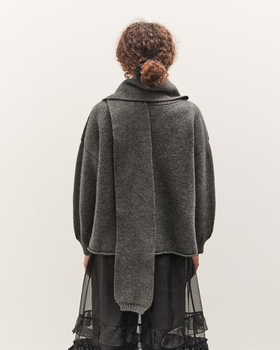 Cawley Wrap Neck Pullover Sweater, Slate