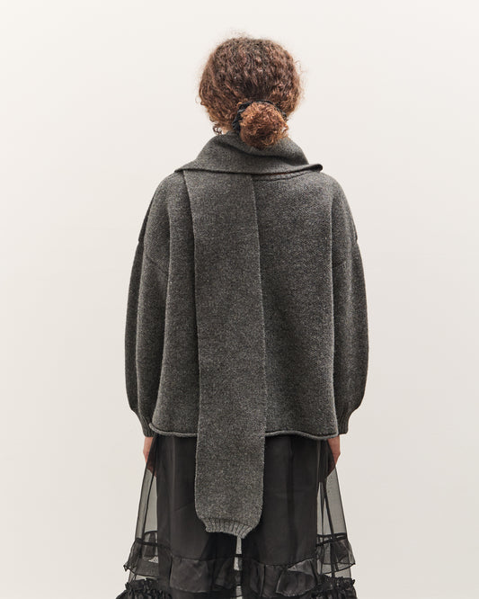 Cawley Wrap Neck Pullover Sweater, Slate